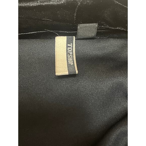 Topshop Women's Tinsel Tuxedo Dress Polyester Black Size S - Picture 4 of 5